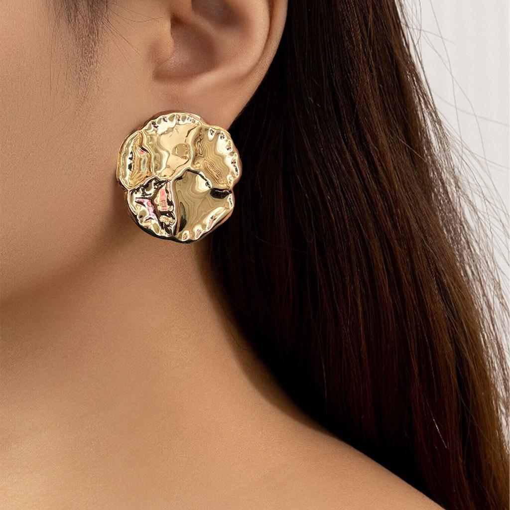 Extremely Textured Earrings, Sweet And Cool Style, Versatile Personality, Fashion, Advanced Sense, Geometric Stud Earrings, Earrings, Women