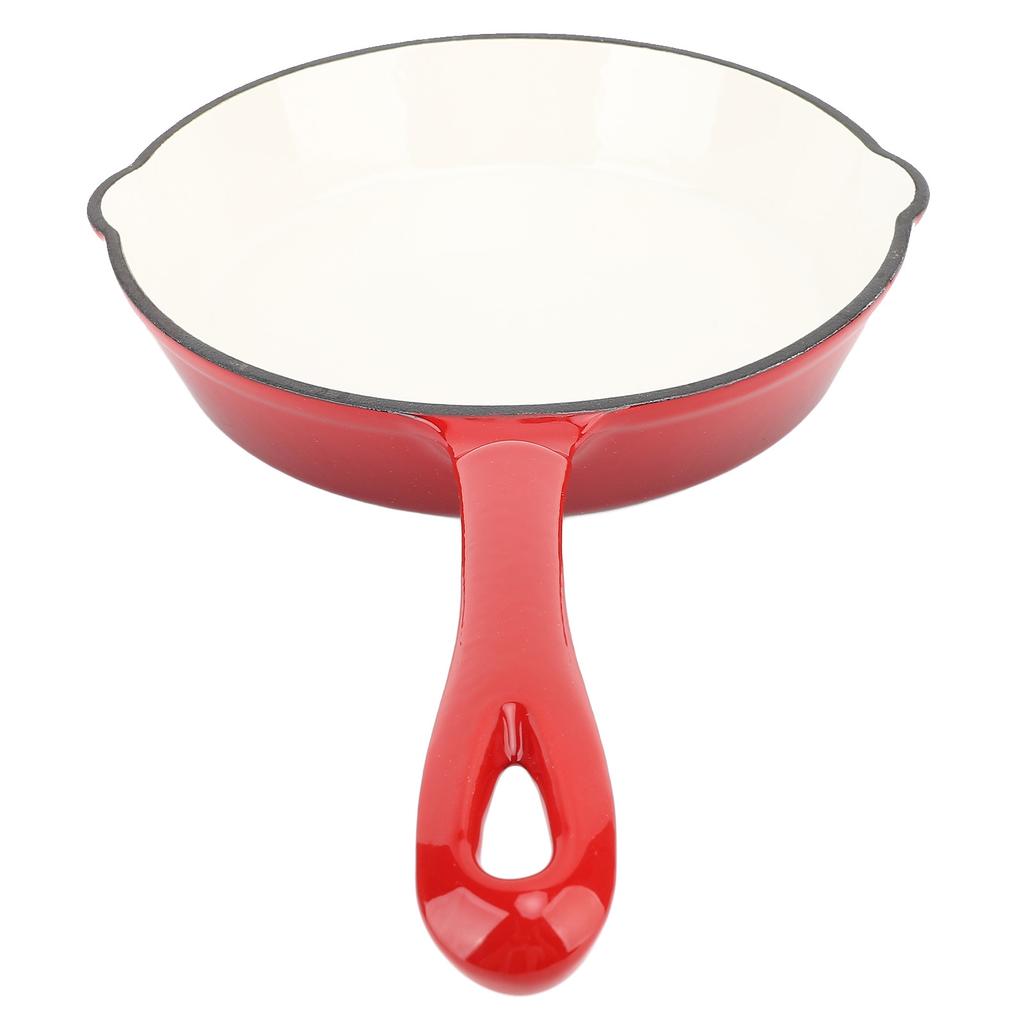 Cast Iron Frying Pan Enameled Frying Pan Cast Iron Skillet Nonstick Kitchen Fry Pan Grill Cookware for Camping Cooking Grilling