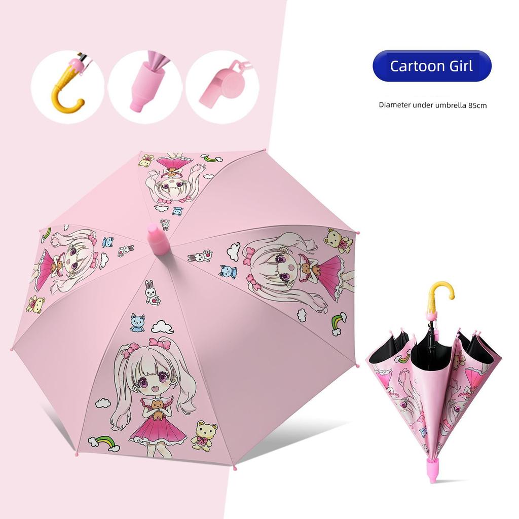 Children's Umbrella, Waterproof Cover for Kindergarten and Primary School Students, Safety Automatic Umbrella, Cute Cartoon for Boys and Girls