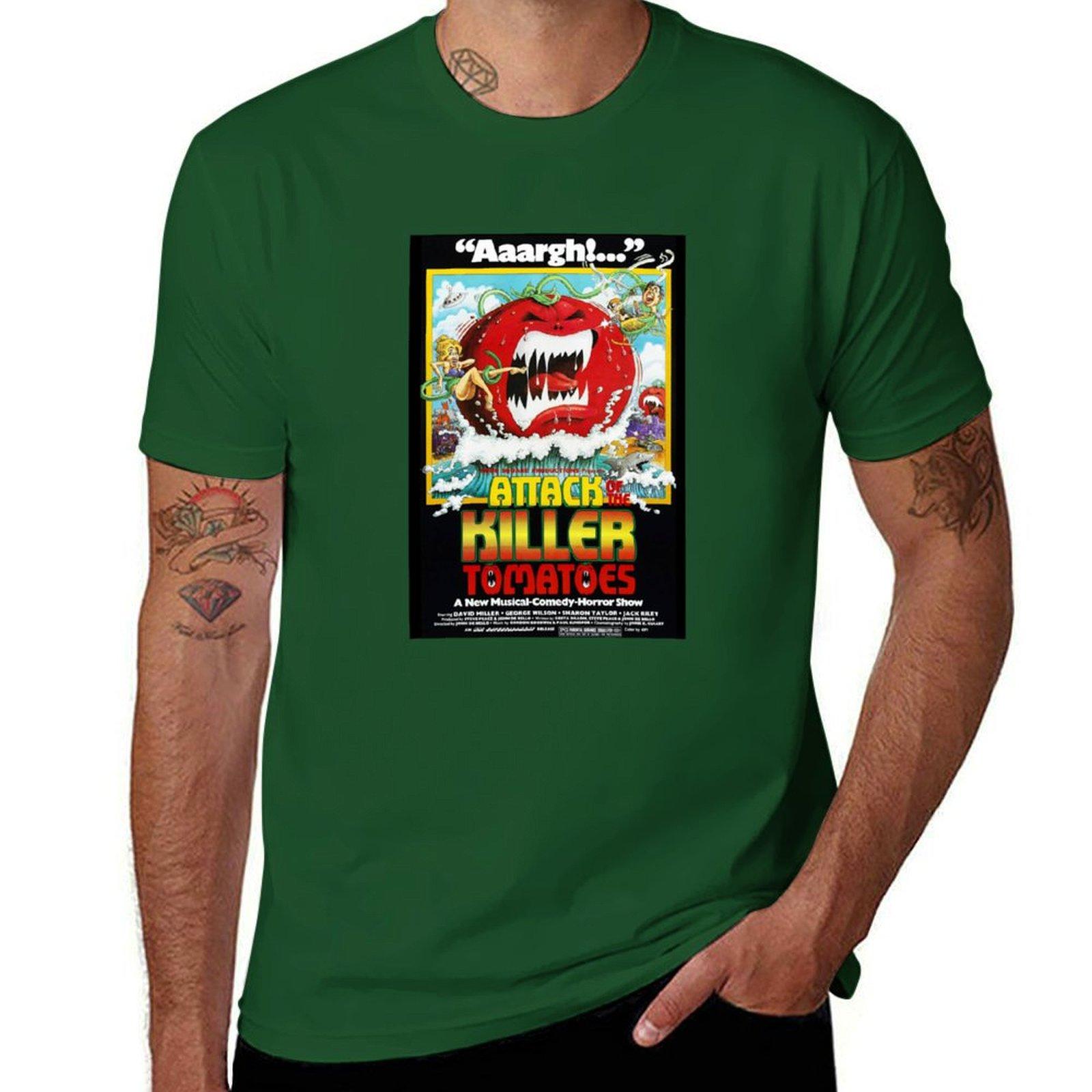 Attack of the Killer Tomatoes Movie Poster T-Shirt summer top aesthetic clothes vintage clothes mens tall t shirts 4XL