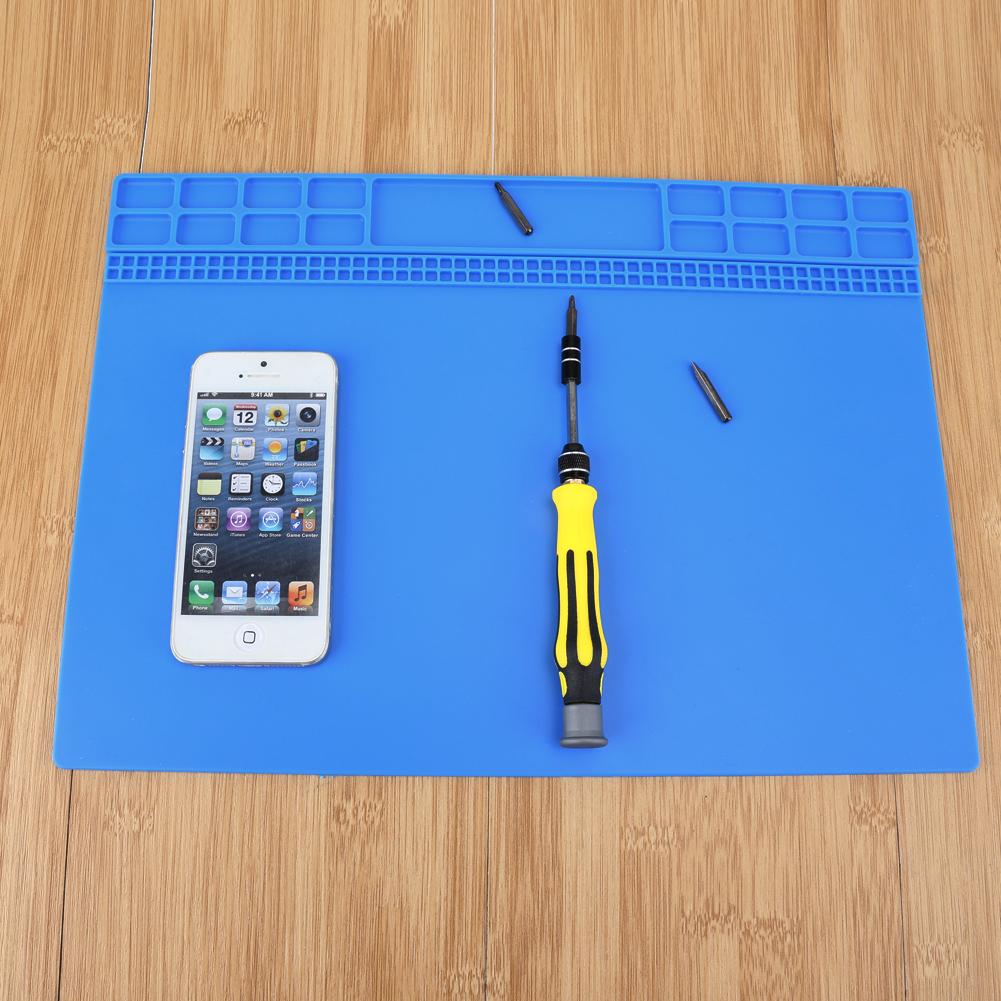 Mobile Phone Computer Repair Workbench Table Mat Multifunctional Magnetic High Temperature Heat Insulation Silicone Pad