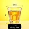 ZISIZ Tempered Glass Octagonal Whiskey Glass