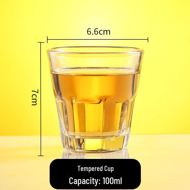 ZISIZ Tempered Glass Octagonal Whiskey Glass