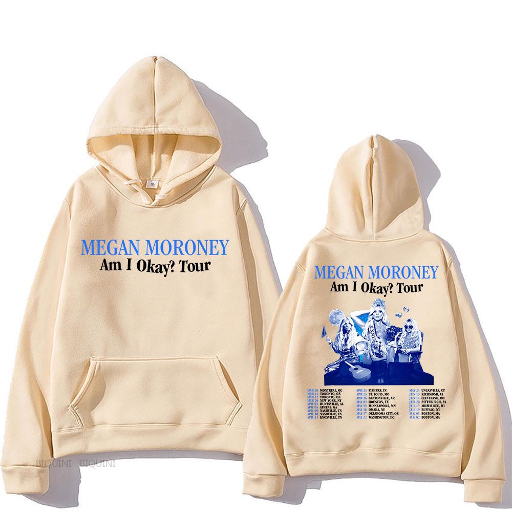 Megan Moroney Hooded for Autumn/Winter Vintage Casual Sweatshirt Long-sleeved Hip Hop Comfortable Clothing Women Punk Pullovers