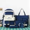 High-value Five-piece Class Schoolbag, Female Simple Backpack, Male Primary School Junior High School Large-capacity Backpack