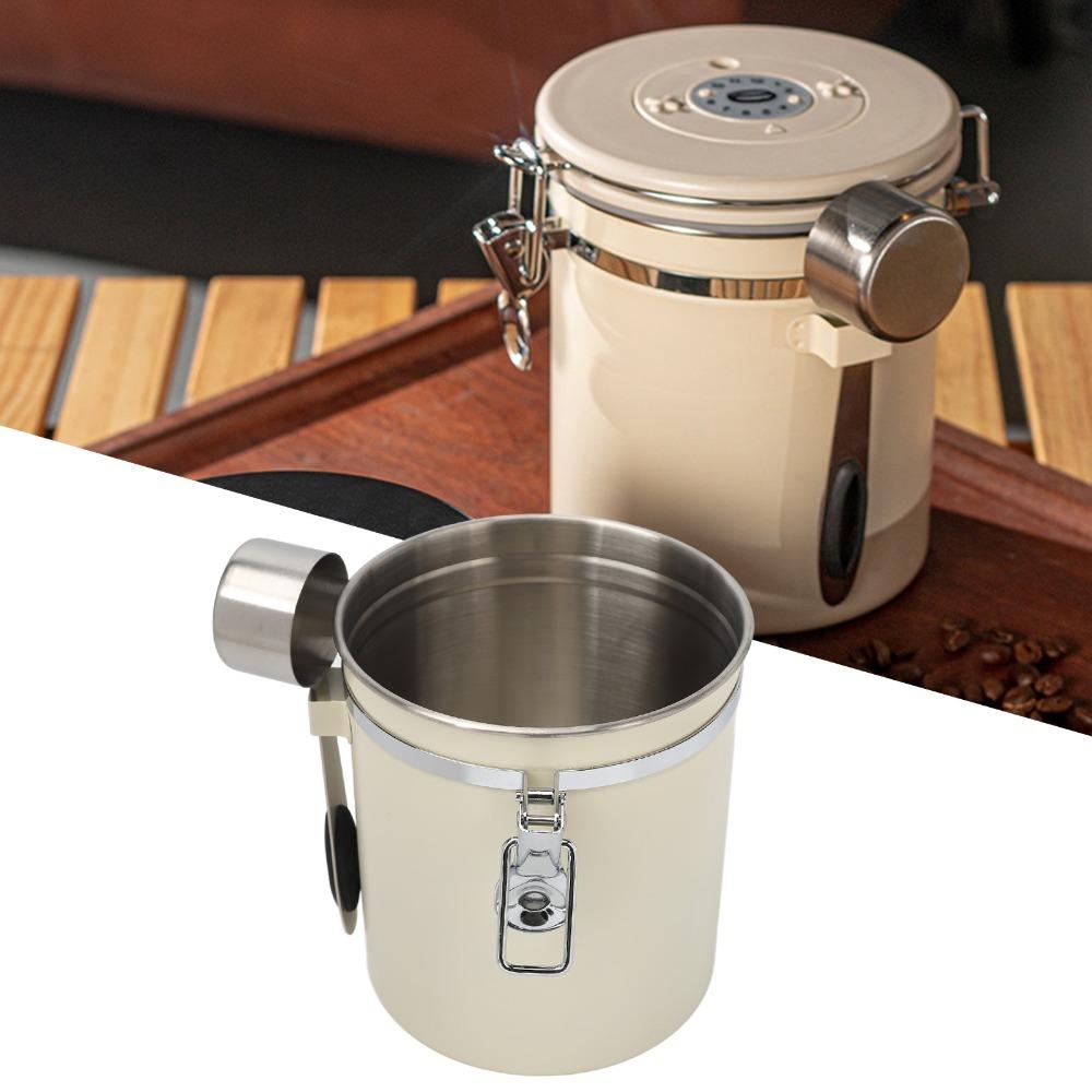 Vacuum Seal Coffee Bean Storage Container Stainless Steel Coffee Canister For Coffee Beans