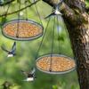2 Pack Bird Seed Catcher Trays Hanging Bird Feeder Hanging Hoop Platform Outdoor Bird Feeding Accessory