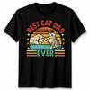 Best Cat Dad Ever Unisexs T Shirt Vintage Inspired Cat Graphic Tee