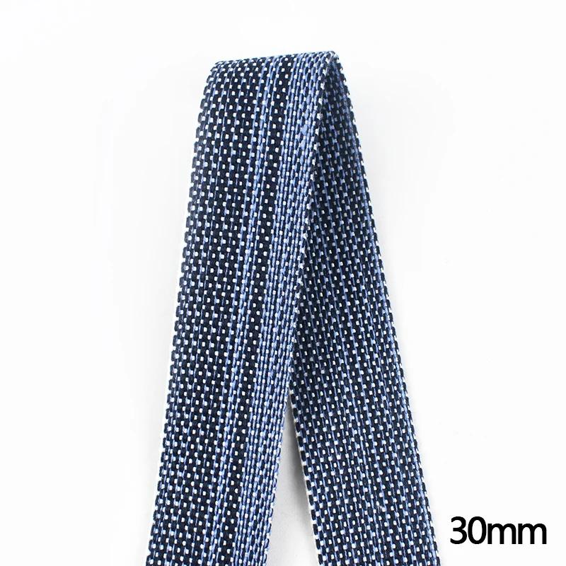 1/2/3/4/5M Cotton Ramie Webbing Strap Tape Jacquard Band Backpack Bag Belt Ribbons DIY Sewing Biasband Clothing Accessories