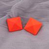 New Korean Neon Yellow Green Round Square Acrylic Stud Earrings For Women Geometric Triangle Matt Earrings Jewelry Party Gifts