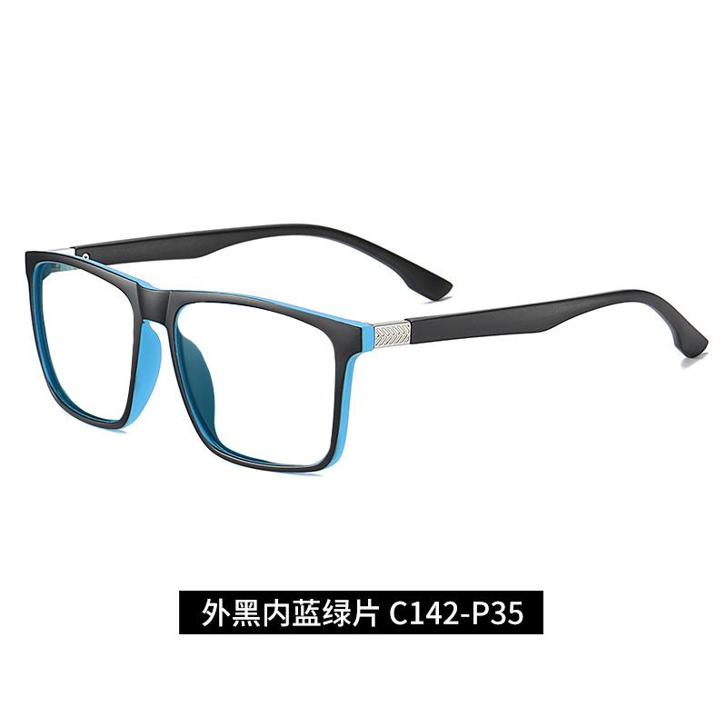 

Anti Blue Light Man Reading Glasses High Quality Black Square Far Sight Optical Eyewear TR90 Ultralight Men s Magnifying Glasses 0