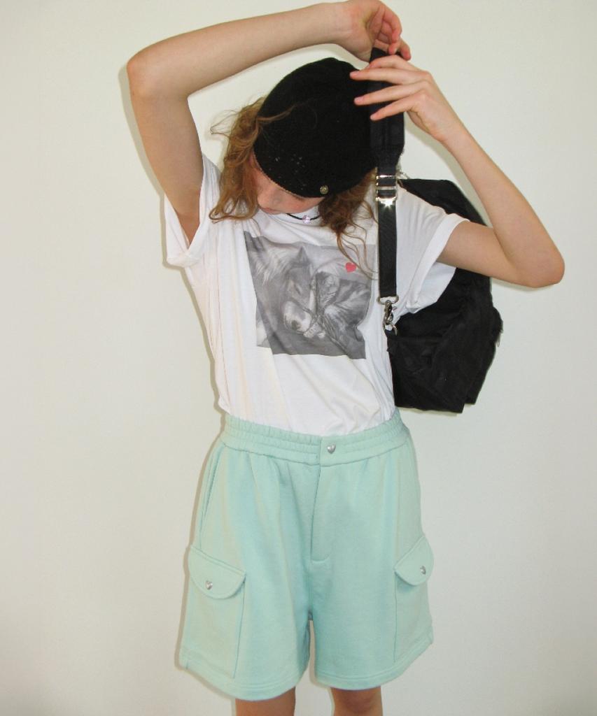 RONRON Pony Cat Friends Photo Basic Fit T Shirt White