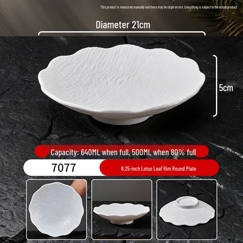 Melamine White Large Noodle Bowl - Imitation Porcelain for Ramen, Mala Tang, and Luosifen