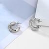 Hollow Tube Hoop Earring for Women, Stainless Steel Medium Bold Tarnish Free Minimalist 2022 Brincos