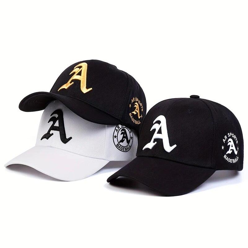 Yto Household Items Women's Black Hop Baseball Cap A Letter Print Embroidery Trucker Hat Men Cotton Snapback Hats For For Men And Bones Sun Hats Dad Hats Fashion Men Hip