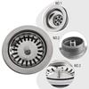110mm Drain Filter Basin Trap Drainage Basin Drainage Sturdy Material Anti-aging Rubber For Basin Traps Easy To Install