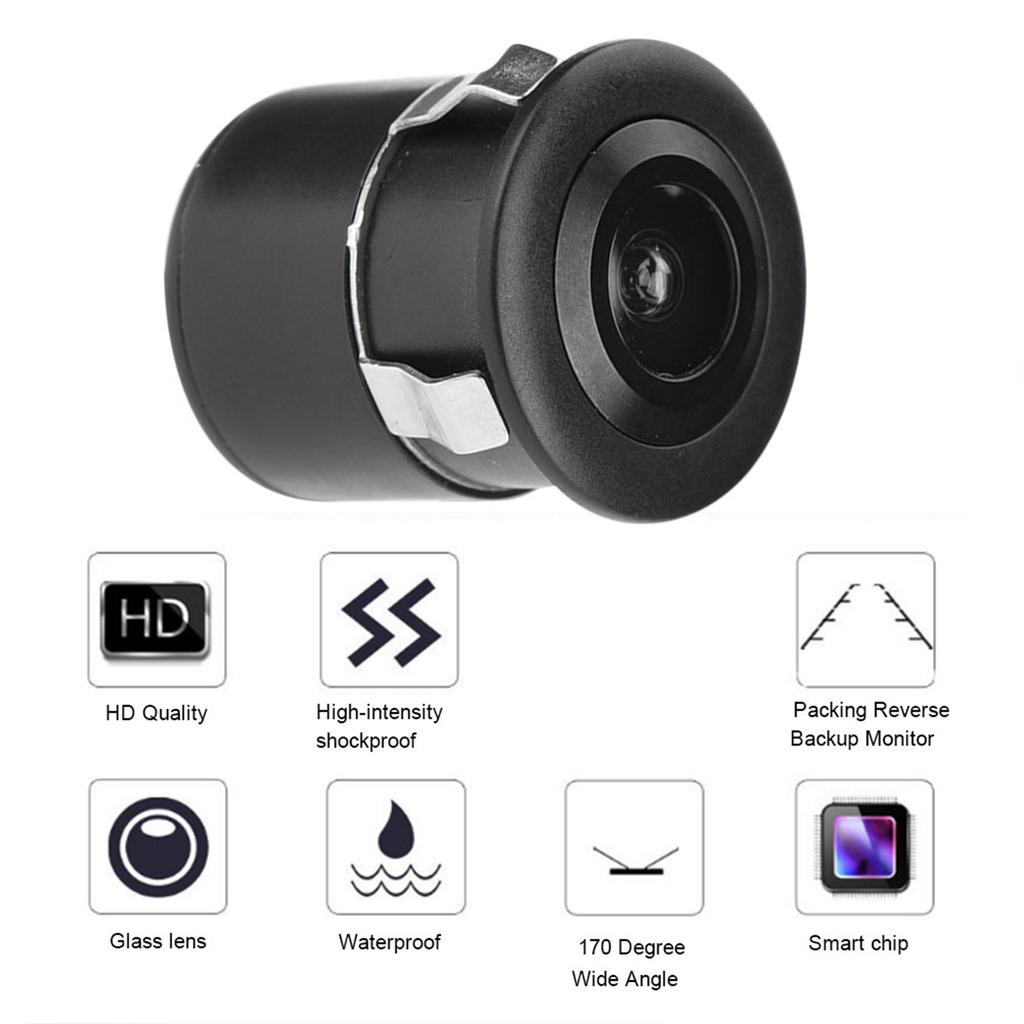 170°  Wide Angle CCD Wired Waterproof Mini Color CCTV Camera PAL/NTSC for Car