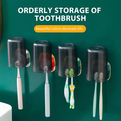 Toothbrush and Mouthwash Cup Holder for Bathroom Organizer Accessories