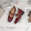 2025 spring and summer new Mary Jane thick heel single shoes small inner height increase soft sole not tired feet temperament fashion women's shoes