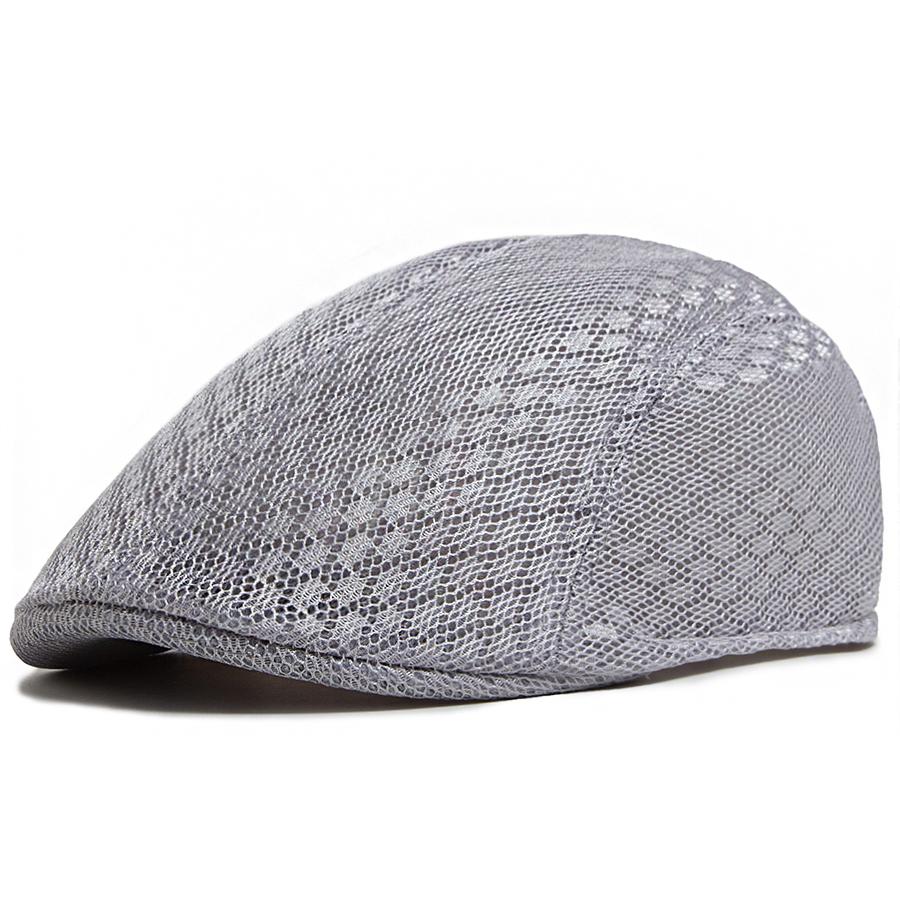 

Women Beret Fashion Men Mesh Cap Casual Solid Berets Female Summer Soft Top Sun Visor Hat For Male 55-59cm Head Circum Unisex