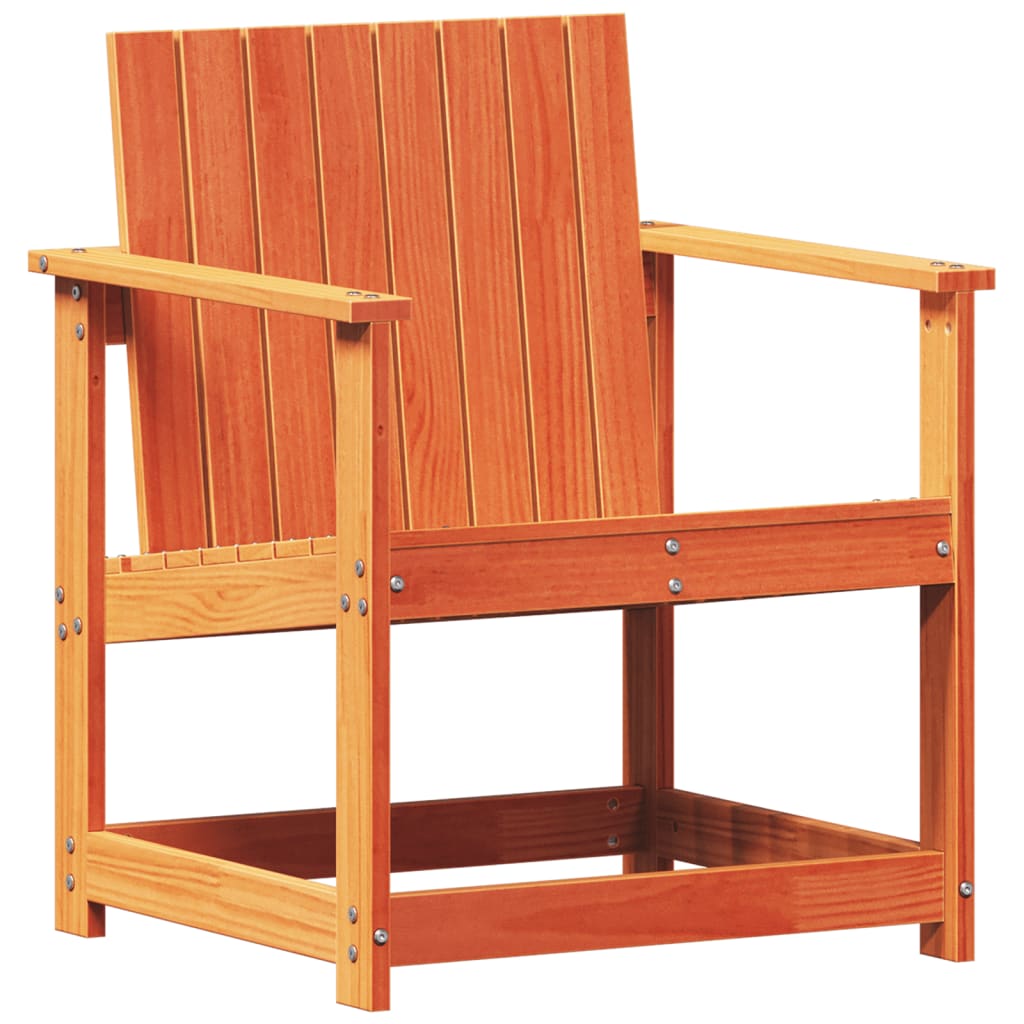 Vidaxl Garden Chair, Waxed Brown, 62X56X77 Cm, Pine Wood