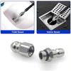 1/2/3Pcs Pressure Drain Jetter Hose Nozzle Stainless Steel Washer Drain Sewer Cleaning Pipe Jetter Spray Quick Drain Hose Nozzle