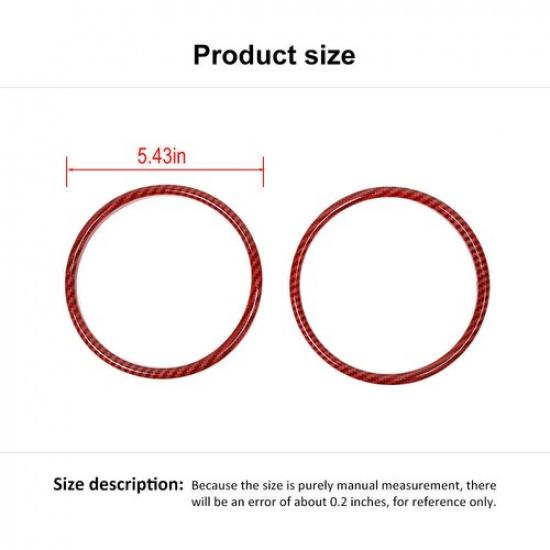 Center Console Dashboard Panel Cover For Ford Mustang 2015- Red Carbon Fiber