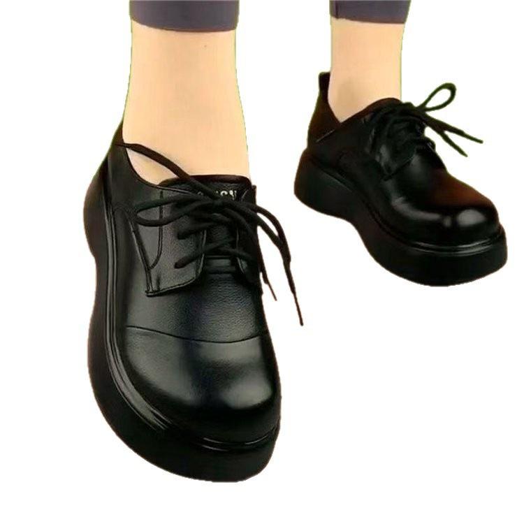 Muffin platform loafers women's 2025 autumn new versatile leather shoes light casual and comfortable soft leather single shoes women's shoes