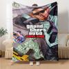 1pc Grand Theft Auto Soft Flannel Blanket with Designer Print A cozy blanket for all seasons, perfect for the couch, bed, office