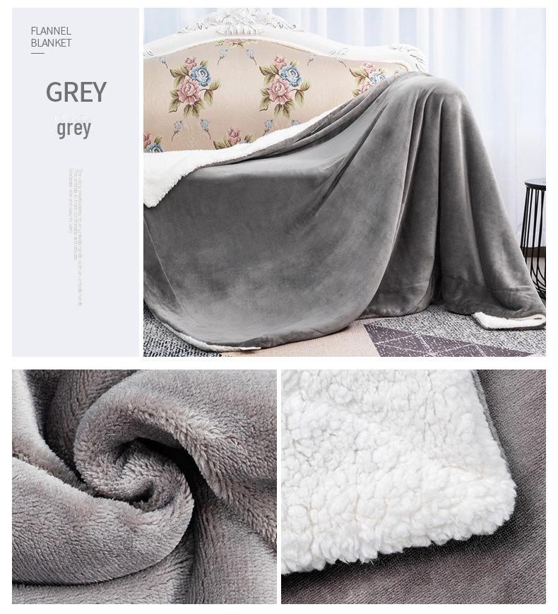 Cozy Double Layer Flannel Blanket for Home and Office