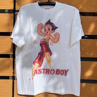 Astro Boy Eisenarm Astro Boy Japanischer Comic Kurzarm T-Shirt Vintage Schwer Baumwolle Trendig Cool Raufbold Hübsch Top
