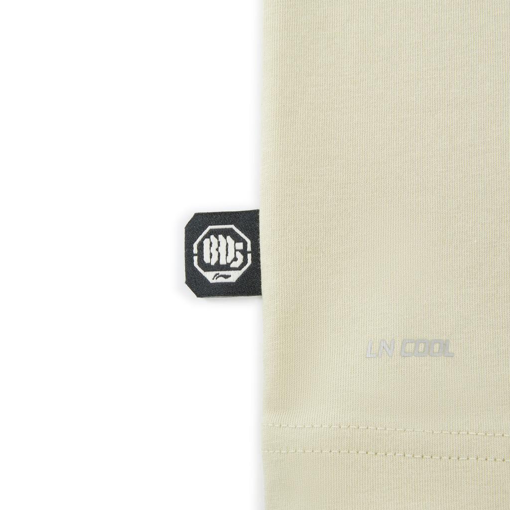 Li Ning × Badfive Basketball Champion Of Central Plains Sports Fashion Casual Versatile Logo Print Loose Comfortable Short Sleeve T-Shirt AHSW993-3