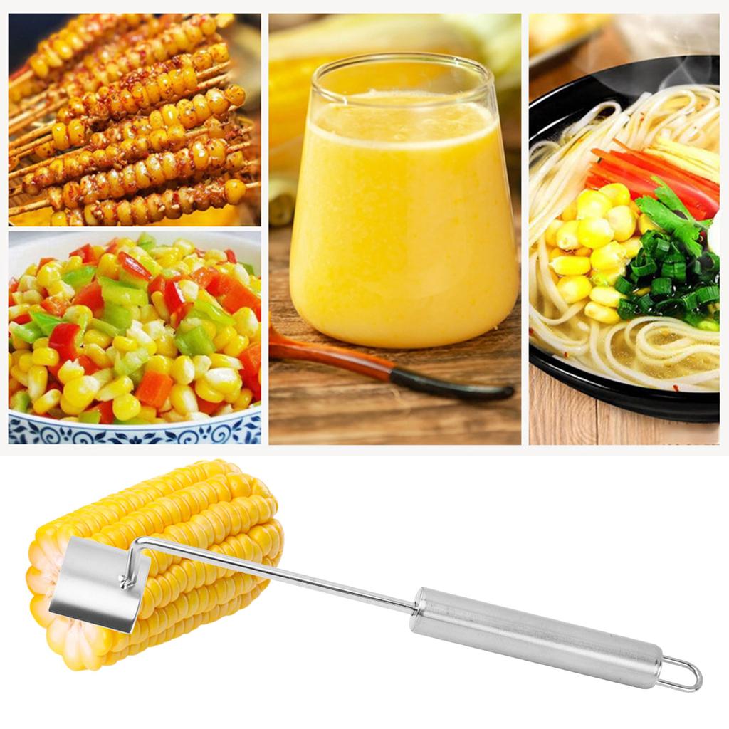 Compact Corn Kernel Stripping Tool Rustproof Stainless Steel Material Quick Efficient Grain Removal Corn Cob Peeler