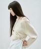 Rie Round Neck Sheer Knit Top Sand