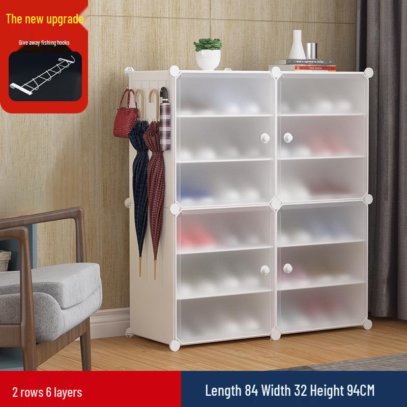 Foldable Multi-layer Shoe Rack: Vertical Wall-mounted Storage Cabinet for Students and Dorms