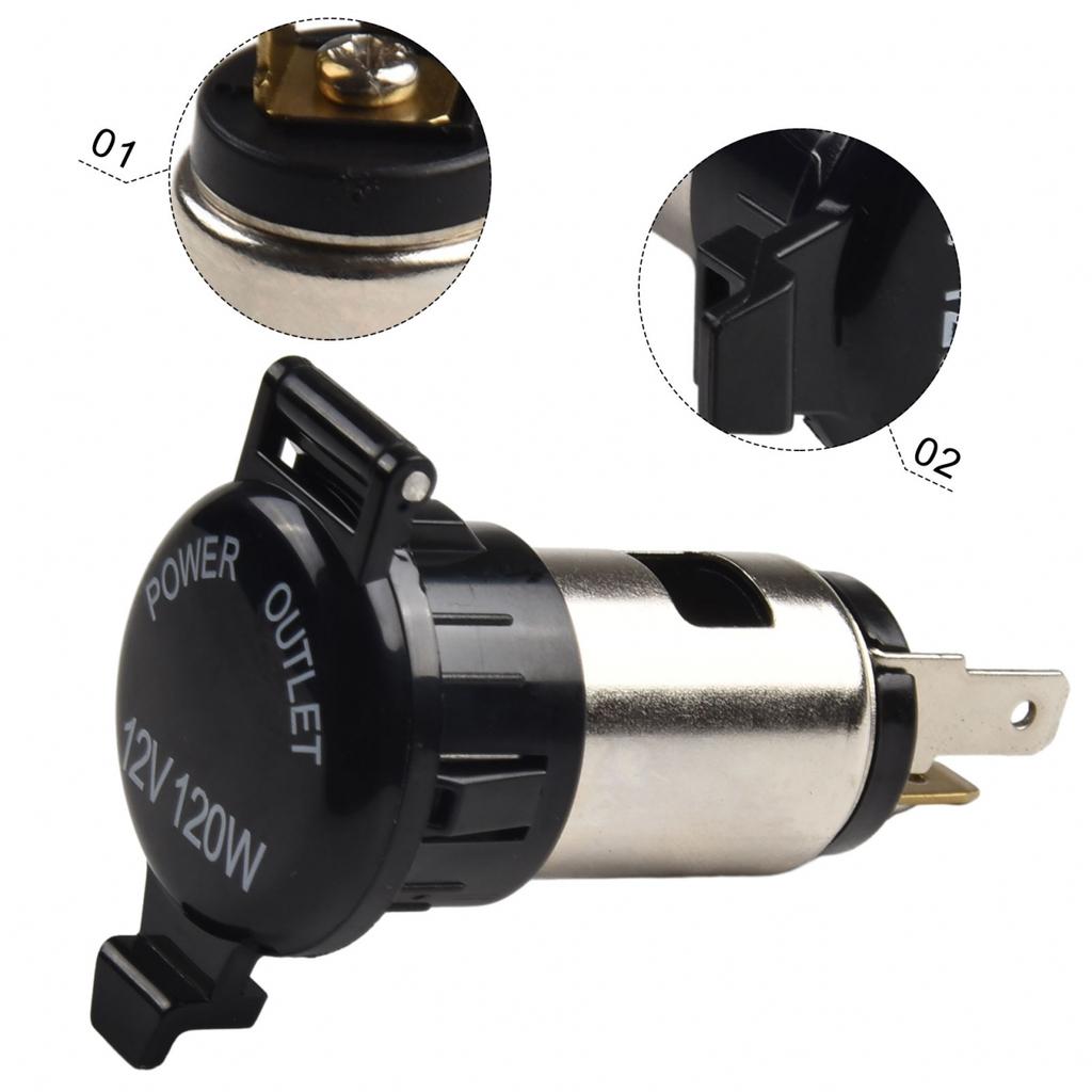 Waterproof 10A Power Socket for Mobile and Camera Charging in Vehicles