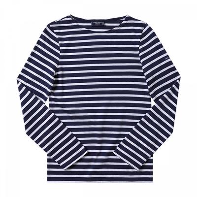 St. James 9858 Marinho Neve Minquire Listrado Moderno União Camiseta Manga Longa