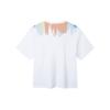 Anta Loose Short Sleeve Round Neck T-Shirt With Colorful Pattern And Letter Print Women Tops Snow-White 162228135-1