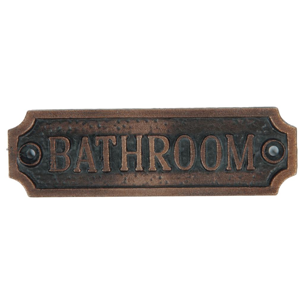Cast iron bathroom sign bathroom sign toilet sign