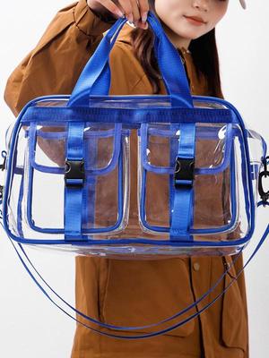 Mochila Transparente de PVC para Mujer 2025: Mochila Escolar de Moda Impermeable de Gran Capacidad