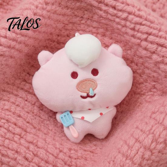 Decorative Hanging Ornament Cartoon Pig Plush Pendant for Backpacks, Stuffed Animal Bag Charm Schoolbag Decoration with Ball Chain, Soft Keychain