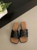 Wedge heel platform slippers women's shoes wear 2025 new summer with skirt one-word holiday sandals