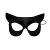 Máscara Facial de Gato Set de Collar con Cascabeles Látigo, Accesorios de Disfraces de Gato Negro para Mujeres Niñas Fiesta de Halloween Disfraces Cosplay