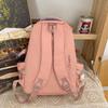 New schoolbag female college student solid color large-capacity backpack multi-layer sturdy middle and high school student backpack