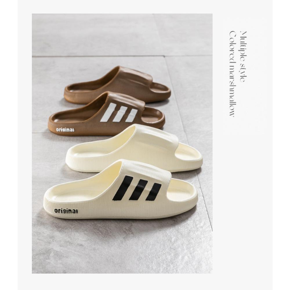 Men's Summer Thick Sole Non-Slip Slippers, Indoor Outdoor Bathroom Casual Slide Sandals