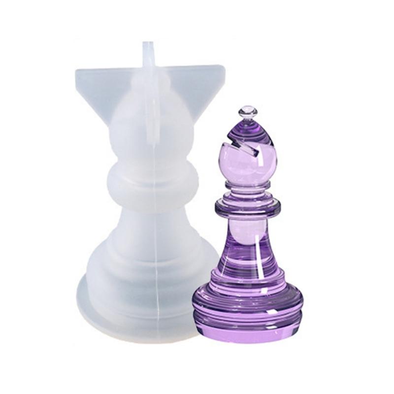3D mezinárodní šachová figurka Silikonové formy Formy na odlévání epoxidové pryskyřice Nástroje na výrobu šperků pro rodinné společenské stolní hry