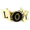 Les Trésors De Lily [M8180] - Plural Ring 'Love' Black Gold