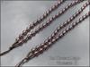 Hand-Woven Amethyst Round Bead Necklace with Purple Cord Hanging Rope