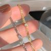 ANENJERY Single Zircon Bracelet Female Golden Chain Simple Jewelry