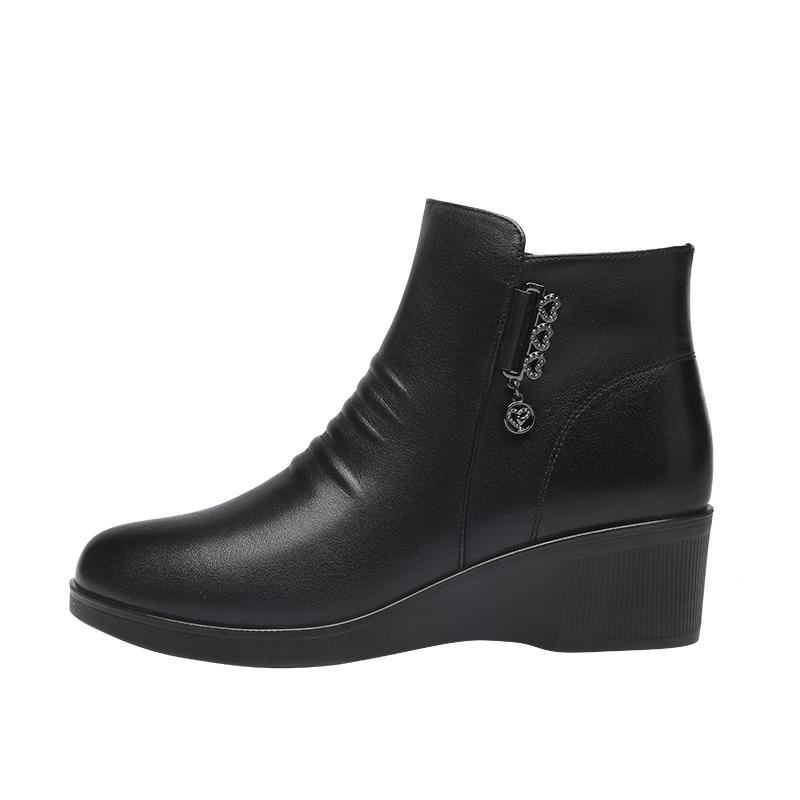 Red Dragonfly Women s Fleece-Lined Wedge Ankle Boots 38